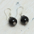 Onyx dangle earrings, 'Jaipur Sonnet' - Onyx dangle earrings (image 2b) thumbail