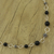 Onyx long necklace, 'Midnight in Jaipur' - Hand Made Women's Sterling Silver and Onyx Necklace