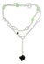 Herz-Halskette aus Quarz und Onyx - Quarz- und Onyx-Herz-Halskette