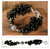 Onyx torsade bracelet, 'Midnight Tears' - Artisan Crafted Black Onyx Torsade Bracelet with Silver