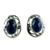 Lapis lazuli button earrings, 'Seductive Blue' - Women's Earrings Sterling Silver and Lapis Lazuli Jewelry