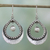Pearl dangle earrings, 'Grace' - Hand Crafted Sterling Silver and Pearl Earrings thumbail