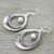 Pearl dangle earrings, 'Grace' - Hand Crafted Sterling Silver and Pearl Earrings (image 2b) thumbail