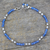 Chalcedony and cultured pearl anklet, 'View of the Sky' - Chalcedony and pearl anklet thumbail