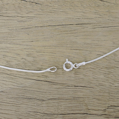 Sterling silver pendant necklace, 'Admiration' - Sterling silver pendant necklace