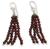 Garnet waterfall earrings, 'Chimes of Love' - Garnet Waterfall Earrings in Sterling Silver from India thumbail