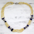 Citrine and lapis beaded long necklace, 'Sunny Sky' - Citrine and lapis beaded long necklace