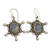 Rainbow moonstone dangle earrings, 'Radiant Star' - Rainbow Moonstone Earrings in Sterling Silver from India