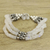 Rainbow moonstone beaded bracelet, 'Pure Love' - Beaded Jewelry Rainbow Moonstone Bracelet Sterling Silver 