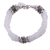 Rainbow moonstone beaded bracelet, 'Pure Love' - Beaded Jewelry Rainbow Moonstone Bracelet Sterling Silver 