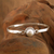 Pearl bangle bracelet, 'Aesthetic Moon' - Handcrafted Indian Sterling Silver Bangle Pearl Bracelet