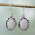 Moonstone dangle earrings, 'Misted Moon' - Moonstone Earrings Artisan Crafted in Sterling Silver thumbail