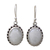 Moonstone dangle earrings, 'Misted Moon' - Moonstone Earrings Artisan Crafted in Sterling Silver (image 2a) thumbail