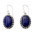 Lapis lazuli dangle earrings, 'Blue Mystique' - Hand Crafted Sterling Silver and Lapis Lazuli Earrings (image 2a) thumbail