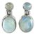 Moonstone dangle earrings, 'Moonlight Delight' - Handcrafted Sterling Silver and Moonstone Earrings (image 2a) thumbail