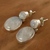 Moonstone dangle earrings, 'Moonlight Delight' - Handcrafted Sterling Silver and Moonstone Earrings