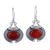 Carnelian dangle earrings, 'Desire' - Artisan jewellery Earrings with Carnelian and Sterling Silve (image 2a) thumbail