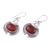 Carnelian dangle earrings, 'Desire' - Artisan jewellery Earrings with Carnelian and Sterling Silve (image 2c) thumbail