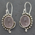 Rose quartz dangle earrings, 'Delhi Romance' - Rose Quartz Earrings in Sterling Silver from India Jewelry thumbail