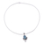 Halskette mit blauem Chalcedon-Anhänger - Blaue Chalcedon-Halskette, moderner Schmuck aus Indien