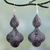Sterling silver dangle earrings, 'Forest Shadow' - Dark Sterling Silver Dangle Earrings from India thumbail