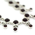 Garnet waterfall necklace, 'Gratitude' - Garnet India Necklace Artisan Crafted with Silver