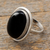 Onyx cocktail ring, 'Universe' - Fair Trade Sterling Silver and Onyx Cocktail Ring thumbail