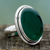 Sterling silver cocktail ring, 'Universe' - Sterling Silver Single Stone and Green Onyx Cocktail Ring thumbail