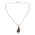 Pearl and garnet necklace, 'Modern Romance' - Handcrafted Sterling Silver Garnet and Pearl Necklace (image 2a) thumbail