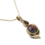 Pearl and garnet necklace, 'Modern Romance' - Handcrafted Sterling Silver Garnet and Pearl Necklace (image 2b) thumbail