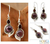 Pearl and garnet dangle earrings, 'Modern Romance' - Handcrafted Sterling Silver Garnet and Pearl Earrings