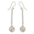 Sterling silver dangle earrings, 'Delhi Moon' - Sterling Silver Artisan Crafted Earrings from India thumbail