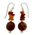 Carnelian dangle earrings, 'Radiant Sunset' - Carnelian dangle earrings