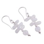 Rainbow moonstone dangle earrings, 'Towering Clouds' - Rainbow Moonstone dangle earrings
