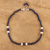 Lapis lazuli and pearl beaded anklet, 'Mystic Truth' - Lapis lazuli and pearl beaded anklet thumbail