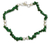 Pearl and malachite beaded anklet, 'Mystic Valley' - Pearl and malachite beaded anklet (image 2a) thumbail