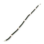 Onyx and garnet beaded anklet, 'Royal Dancer' - Onyx and garnet beaded anklet