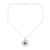 Citrine pendant necklace, 'Sunshine Daze' - Fair Trade Citrine Sun Necklace in Sterling Silver  (image 2d) thumbail