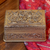 Walnut wood jewelry box, 'Spring Flowers' - Hand Carved Wood Jewelry Box thumbail