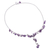 Amethyst Y necklace, 'Jaipur Princess' - Hand Crafted Amethyst Y Necklace thumbail