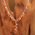 Carnelian Y necklace, 'Jaipur Princess' - Carnelian Y necklace