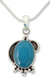 Chalcedony pendant necklace, 'Sky Charm' - Sterling Silver and Chalcedony Pendant Necklace (image 2a) thumbail