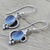 Chalcedony dangle earrings, 'Sky Charm' - Fair Trade Sterling Silver and Chalcedony Earrings (image 2c) thumbail