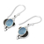 Chalcedony dangle earrings, 'Sky Charm' - Fair Trade Sterling Silver and Chalcedony Earrings (image 2d) thumbail