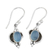 Chalcedony dangle earrings, 'Sky Charm' - Fair Trade Sterling Silver and Chalcedony Earrings (image 2e) thumbail
