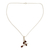 Garnet flower necklace, 'Scarlet Petals' - Garnet flower necklace (image 2c) thumbail