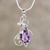 Amethyst pendant necklace, 'Summer Glory' - Amethyst pendant necklace (image 2) thumbail