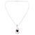 Garnet pendant necklace, 'Forever Scarlet' - Garnet pendant necklace thumbail
