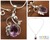Amethyst flower necklace, 'Nostalgia' - Amethyst flower necklace (image 2) thumbail
