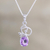 Amethyst pendant necklace, 'Goddess Dreamer' - Amethyst pendant necklace